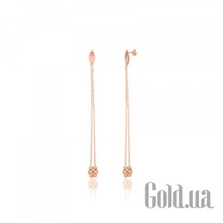 Серьги с подвесками Серебряные серьги в позолоте