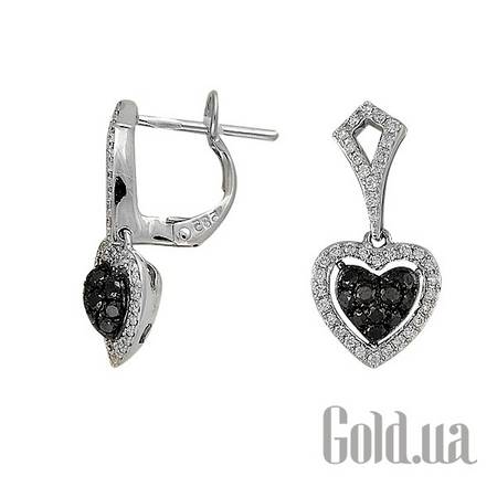 Серьги с подвесками Золотые серьги с бриллиантами