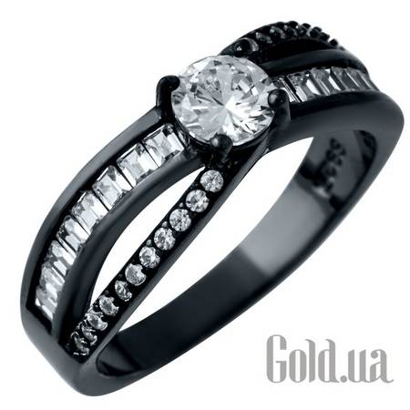 Кольцо Серебряное кольцо с куб. циркониями, 16