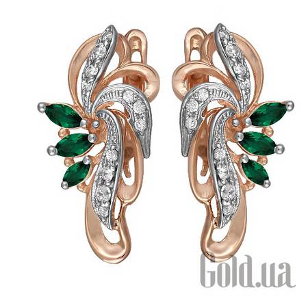 Серьги Серебряные серьги с куб. циркониями