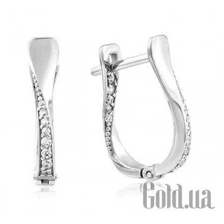 Серьги Золотые серьги с куб. циркониями