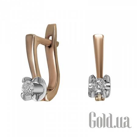 Серьги Золотые серьги с бриллиантами