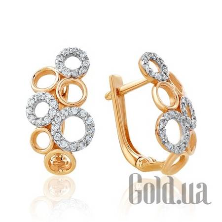 Серьги Золотые серьги с куб. циркониями