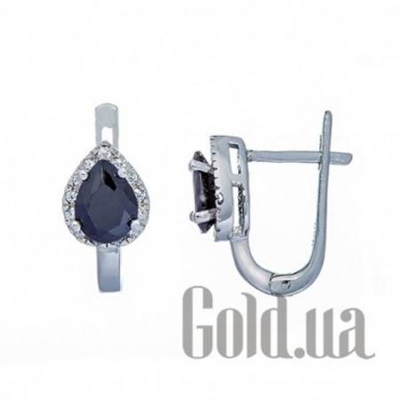 Серьги Серебряные серьги с куб. циркониями