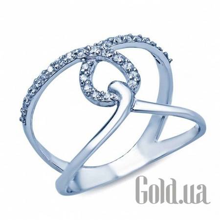 Женские кольца Женское серебряное кольцо с куб. циркониями, 17