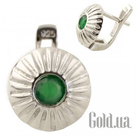 Серьги Серебряные серьги с агатами