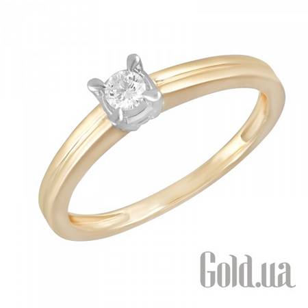 Кольцо Золотое кольцо с бриллиантом, 16.5
