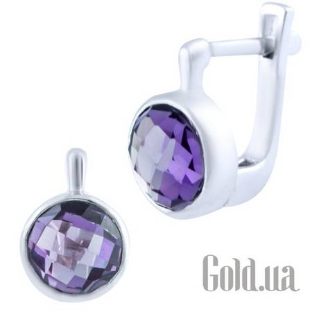 Серьги Серебряные серьги с александритами