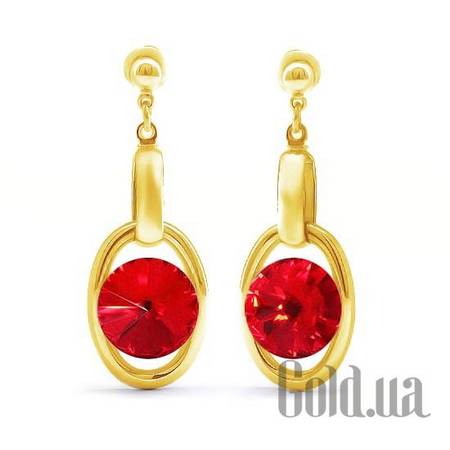 Серьги с подвесками Серьги с кристаллами Swarovski в позолоте
