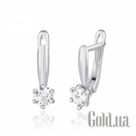 Серьги Серебряные серьги с цирконием Swarovski Zirconia