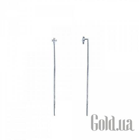 Серьги-гвоздики Серебряные серьги с куб. циркониями