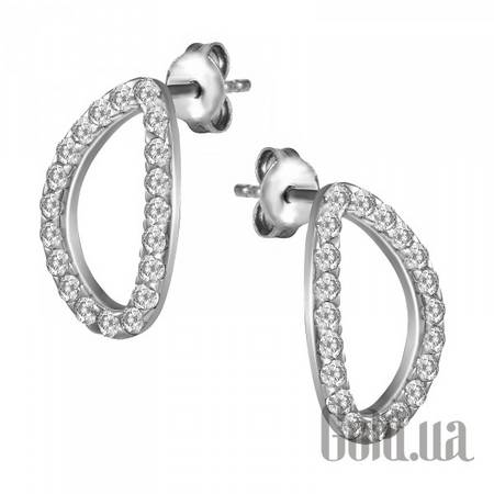 Серьги-гвоздики Серебряные серьги с куб. циркониями