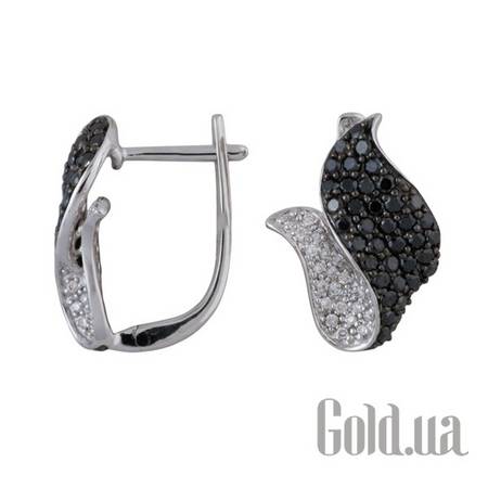 Серьги Золотые серьги с бриллиантами