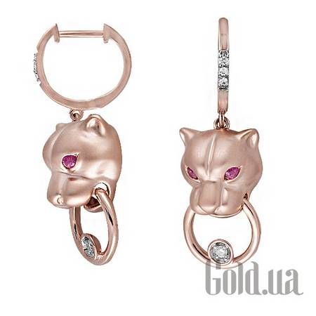 Серьги с подвесками Золотые серьги с бриллиантами и сапфирами