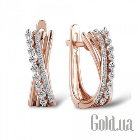 Серьги Золотые серьги с бриллиантами