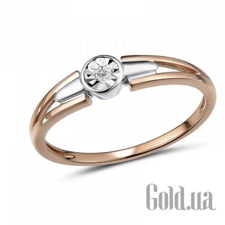 Кольцо Золотое кольцо с бриллиантом, 16.5