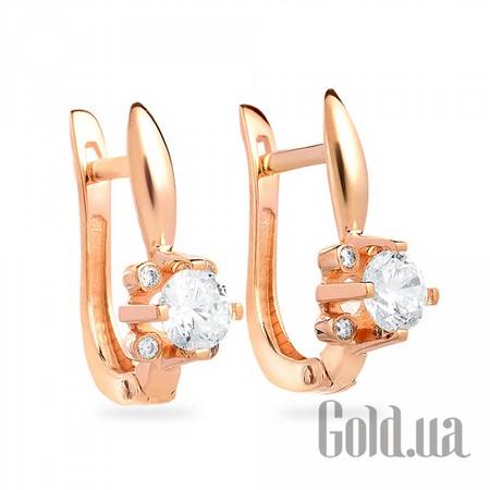 Серьги Золотые серьги с куб. циркониями