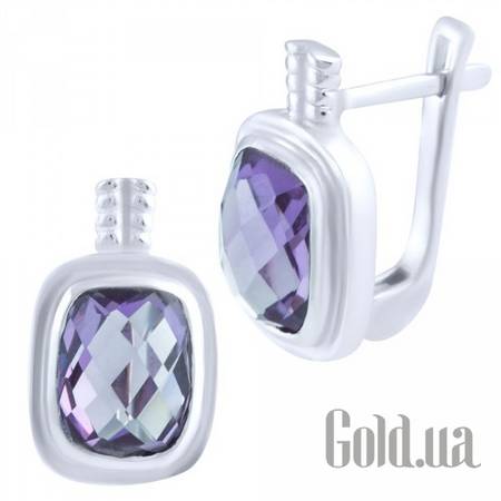 Серьги Серебряные серьги с александритами