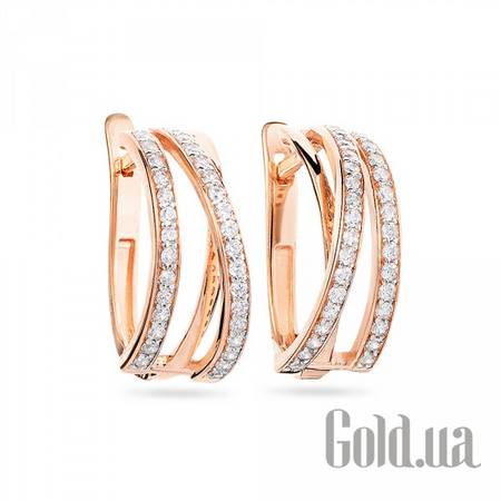 Серьги Золотые серьги с куб. циркониями