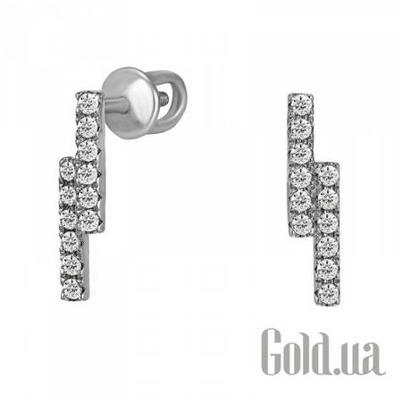 Серьги-гвоздики Золотые серьги с бриллиантами