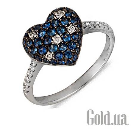 Кольцо Золотое кольцо с бриллиантами и сапфирами