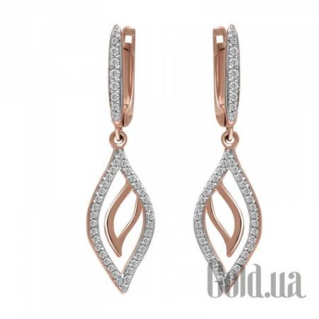 Серьги Золотые серьги с кубическим цирконием