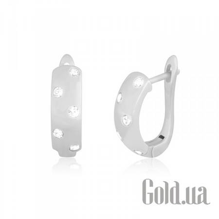 Серьги Серебряные серьги с куб. циркониями