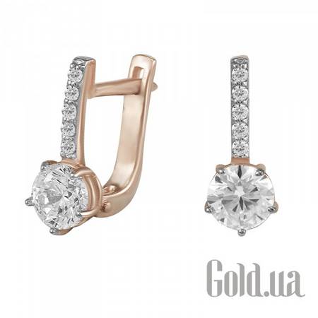 Серьги Золотые серьги с куб.циркониями