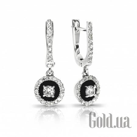 Серьги с подвесками Золотые серьги с бриллиантами