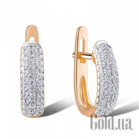 Серьги Золотые серьги с бриллиантами