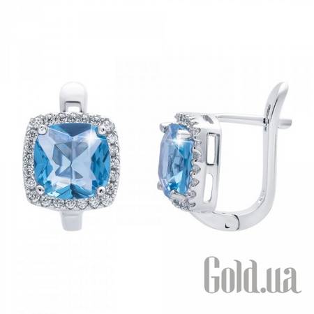 Серьги Серебряные серьги с куб. циркониями