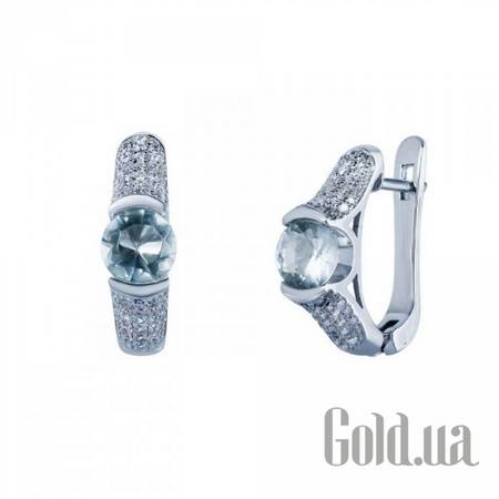 Серьги Серебряные серьги с куб. циркониями