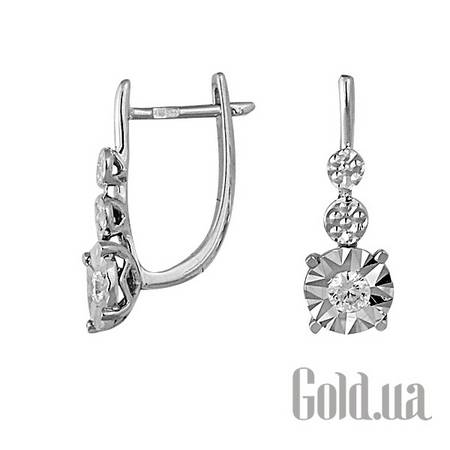 Серьги Золотые серьги с бриллиантами