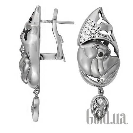 Серьги Золотые серьги с бриллиантами