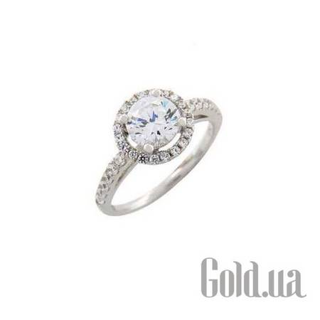 Кольцо Серебряное кольцо с куб. циркониями, 16.5