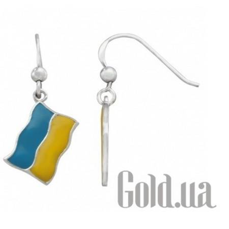 Серьги с подвесками Серебряные серьги с эмалью