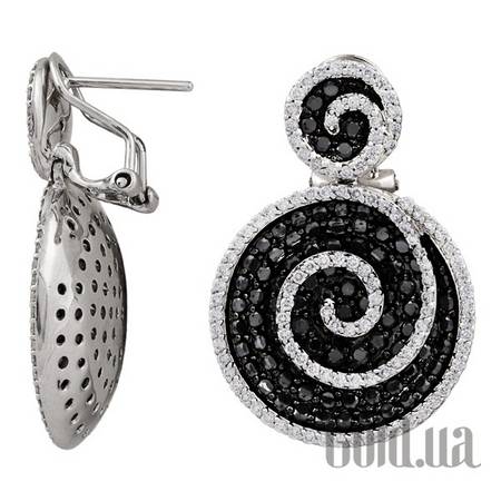 Серьги с подвесками Золотые серьги с бриллиантами