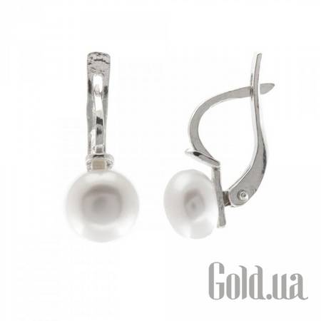 Серьги Серебряные серьги с жемчугом