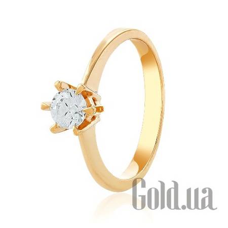 Кольцо Золотое кольцо с камнем Swarovski, 17.5