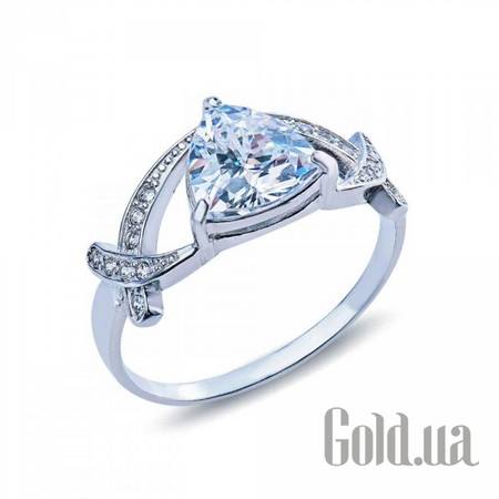 Кольцо Серебряное кольцо с куб. циркониями, 18.5