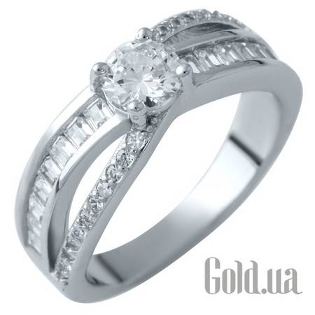 Кольцо Серебряное кольцо с куб. циркониями, 16