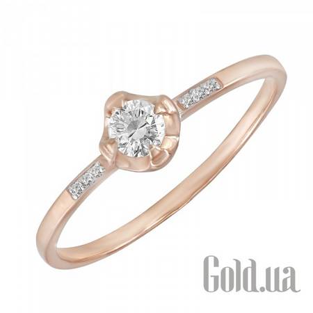 Кольцо Женское золотое кольцо с куб. циркониями, 17
