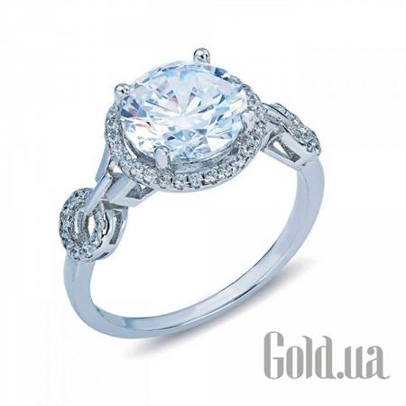 Кольцо Серебряное кольцо с куб. циркониями, 17