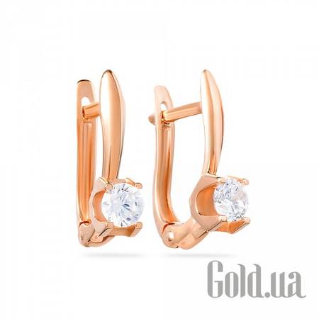 Серьги Золотые серьги с куб. циркониями