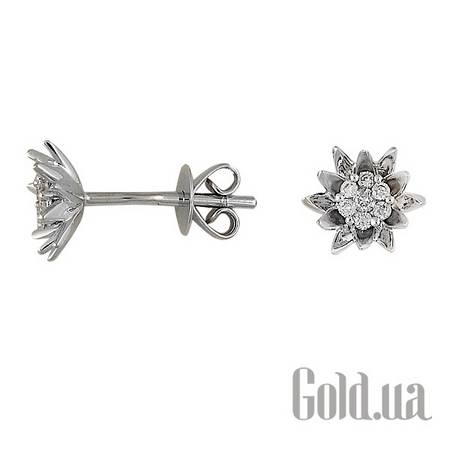 Серьги-гвоздики Золотые серьги с бриллиантами