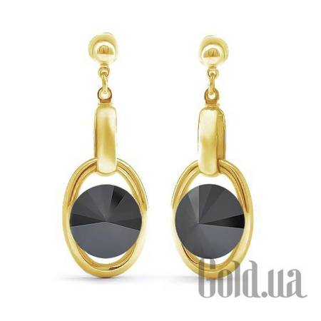 Серьги с подвесками Серьги с кристаллами Swarovski в позолоте