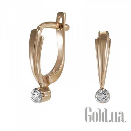 Серьги Золотые серьги с бриллиантами
