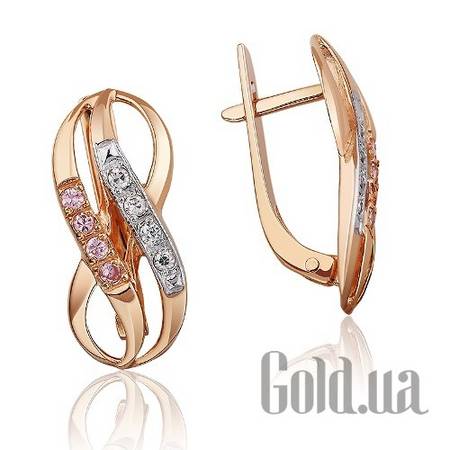 Серьги Золотые серьги с куб. циркониями