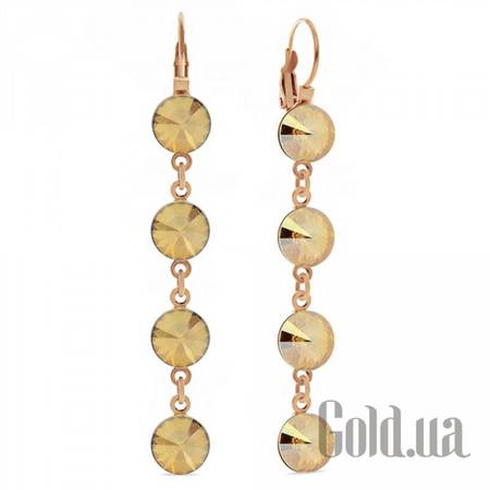 Серьги с подвесками Серьги с кристаллами Swarovski в позолоте