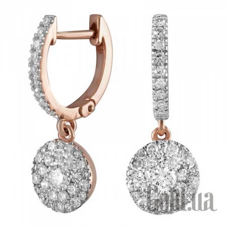 Серьги Золотые серьги с бриллиантами